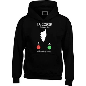 SWEAT CAPUCHE ENFANT FILLE LA CORSE M'APPELLE... - Picture 1 of 4
