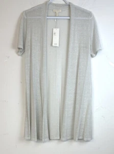 Cárdigan largo de lino orgánico hueso XS Eileen Fisher para mujer $268 nuevo con etiquetas - Imagen 1 de 7