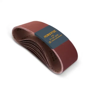 POWERTEC 3 x 21" Sanding Belt 180 Grit 10pcs Aluminum Oxide Sandpaper 110950 - Picture 1 of 7