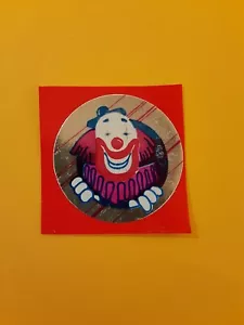 RARE! vintage 80's CARDesign foil clown small sticker *used* - Picture 1 of 2
