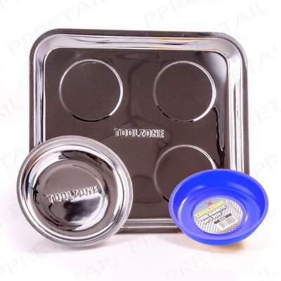 MAGNETIC PARTS TRAYS Small Large Dish Screws Nuts Bolts Small Organiser Tidy UK - Image 1 of 4