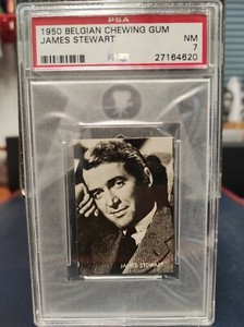 ⭐ 1950 Belgian Film Stars Card JAMES JIMMY STEWART PSA 7 Top Grade