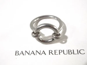 Banana Republic Women's Matte Silver Open Circle Ring Sz 8 NWT 45.00 - Picture 1 of 9
