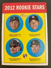 2012 Topps Heritage #324 Jesus Montero Austin Romine Tim Federowicz Wilin Rosar