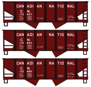 Accurail HO Scale ~ New 2025 ~ Canadian National USRA  Open Hopper 3-pack ~ 8145 - Picture 1 of 1