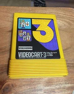 Fairchild Channel F Video Game #3 Cartridge Videocart Blackjack - Picture 1 of 3