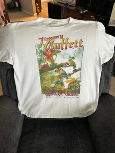 VINTAGE JIMMY BUFFETT 1994 Chameleon Caravan TOUR SHIRT One Size EXC- 2-sided - Foto 1 di 5