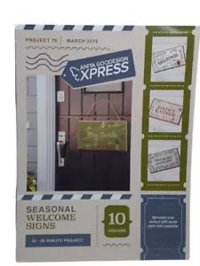 Anita Goodesign Express, Seasonal Welcome Signs Embroidery Designs, 40 - 90 min - Picture 1 of 6