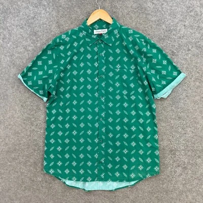 Sovereign Code Shirt Mens L Large Green Button Up Short Sleeve Cotton 8010 - Image 1 of 4