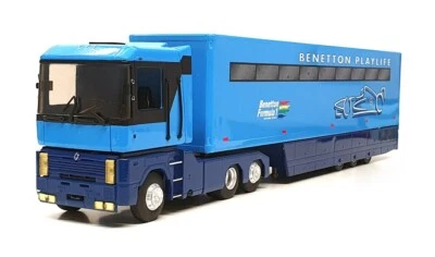 Eligor 1/43 Scale 111598 - Renault F1 Transporter Truck Benetton - Blue - Photo 1/4