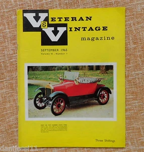 Veteran and Vintage Magazine/ Volume 10/ No. 1/ 1965/ Pioneer Public./ September - Imagen 1 de 1
