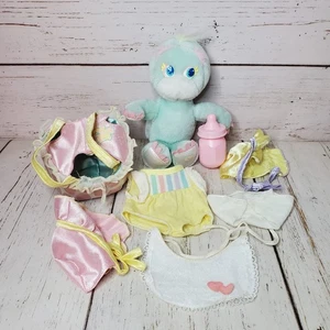 1988 Turtle Tots Torry 9 Zoll Plüsch Lot Flasche Shell Rucksack Kleidung Vintage Mattel - Bild 1 von 23