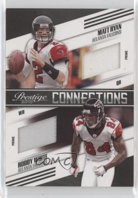 2010 Playoff Prestige Connections Materials Prime /50 Matt Ryan Roddy White #15 - Image 1 of 2
