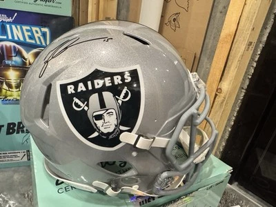 MICHAEL CRABTREE SIGNED RAIDERS Authentic Full SIZE HELMET Beckett - Image 1 of 3