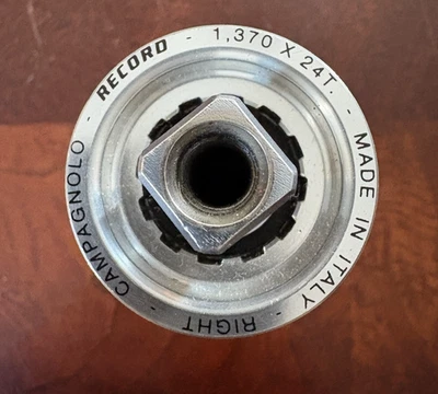 Soporte inferior vintage Campagnolo Record rosca inglesa 1,370 x 24T Foto 1 de 4