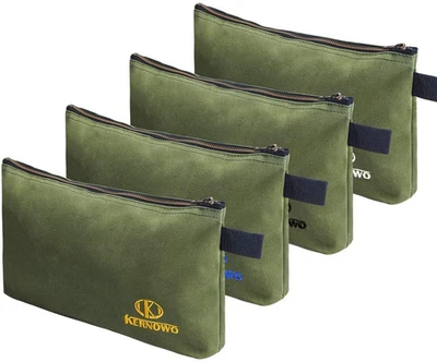 4 Pack Upgrade Zipper Canvas Tool Pouch, 20 Oz Heavy Duty Tool Bag - Image 1 of 4