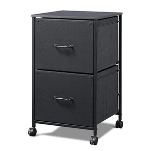 2 Drawer Mobile File Cabinet, Rolling Printer Stand, Fabric Vertical Filing C... - Picture 1 of 7