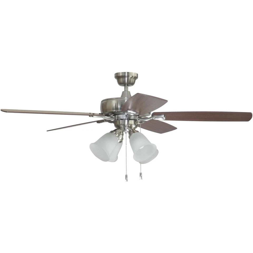 Craftmade TCE52BNK5C4-C Twist N Click Indoor Ceiling Fan Brushed Polished Nickel - Image 1 of 1