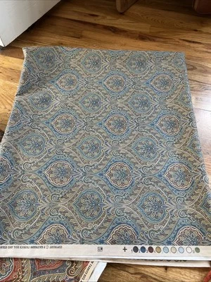 P KAUFMANN DAMASK PAISLY IKAT FLORAL MULTIUSE 5 Yards 54"W - Image 1 of 3