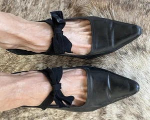 ⭐️⭐️⭐️ Schwarze Pumps, Pfennig-Absatz, 60er Jahre, Gr. 39 ⭐️⭐️⭐️ - Bild 1 von 6