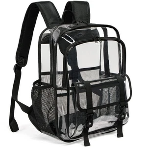 Clear Backpack, 15 inch Heavy Duty See Through Backpack for Boys and Girls Cl... - Picture 1 of 9