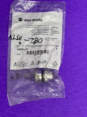 Allen Bradley 800FM-LE7 Claro Iluminado Extendido Momentáneo 22mm Pulsador Foto 1 de 4