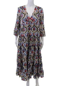 La Double J Womens Cotton Abstract Print Long Sleeve Dress Multicolor Size XS - Picture 1 of 6