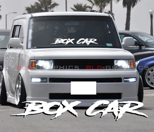 Box Car Windshield Banner Decal Sticker JDM Fits Scion XB Toaster Box V2 - Image 1 of 3