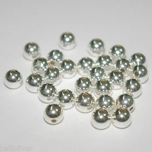 10 pieces 925 Sterling SILVER 6mm SEAMLESS BEADS Lot Jewelry Making BalliSilver - Picture 1 of 4