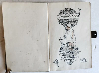 1855 ALBUM AMICORUM - MANUSCRIPT POETRY GERMAN BOOK antique ILLUSTRATED Landau - Image 1 of 4