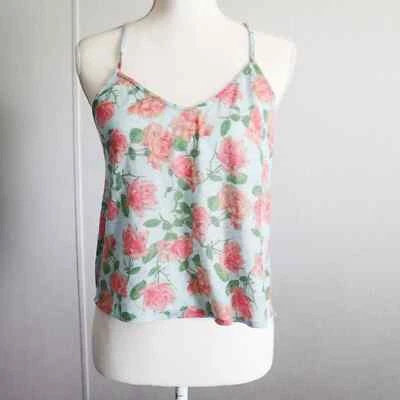 Новый с Ярлыками wildfox плавать цветочный синий Дафина прикрыть пыльный розовый бак S  - Изображение 1 из 4