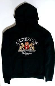 Fox Originals Mens XL Black Hoodie Amsterdam The Netherlands Embroidered New - Picture 1 of 6
