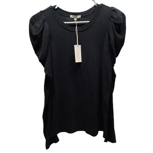 Z Supply Damen Puff Schulter Langarm Top Medium schwarz meliert Strick Noppen Neu mit Etikett - Bild 1 von 10
