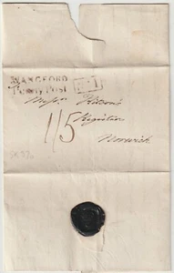1816 SOUTHWOLD LETTER No 1 R/HOUSE & WANGFORD PENNY POST TO KITSON NORWICH - Picture 1 of 3