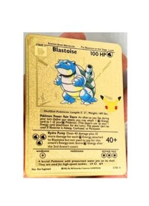 Blastoise Gold Metal Plated Waterproof Limited Edition Card Excellent Quality - Picture 1 of 1
