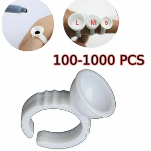 Lot Tattoo Ink Cups Plastic Pigment Rings Holder For Permanent Makeup Eyebrow - Picture 1 of 20