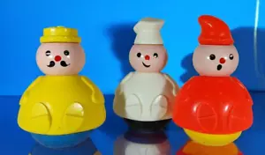 VTG Fisher Price - 3 Men in a Tub - Butcher, Baker, & Candlestick Maker 4.5" - Picture 1 of 12