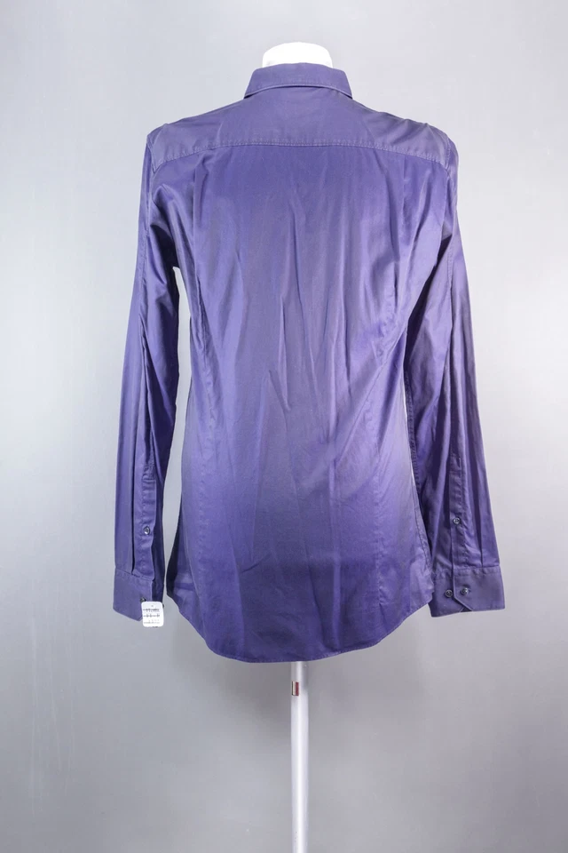 HUGO BOSS Camicia Elisha A Maniche Lunghe L Blu Collo Kent Slim Cotone B1372 - Immagine 1 di 1