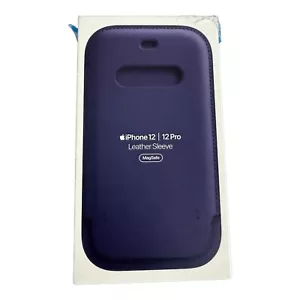 Apple iPhone 12 / 12 Pro Leather Sleeve Case with MagSafe Deep Violet - Picture 1 of 3