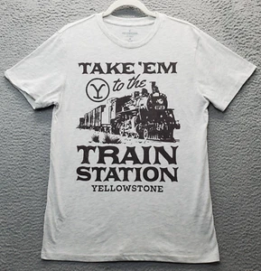 Camiseta Yellowstone Unisex Gris Medio Take 'Em To The Train Station Híbrida - Imagen 1 de 5