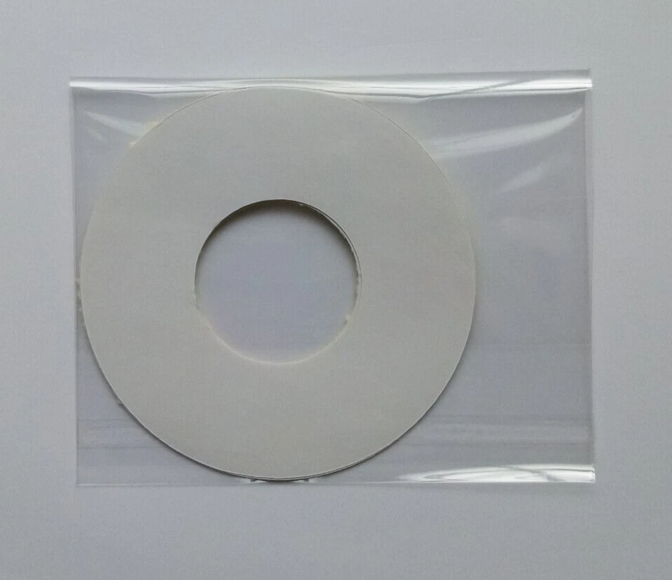 Blank Matte White Promo 7" Jukebox Vinyl Record Centre Labels (4 Pack) - Image 1 of 1