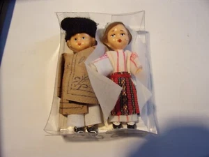 2 Sammlerstücke Vintage schöne rumänische Puppen - Junge/Mädchen - neu - #1 - 7 $ s/h - Bild 1 von 3