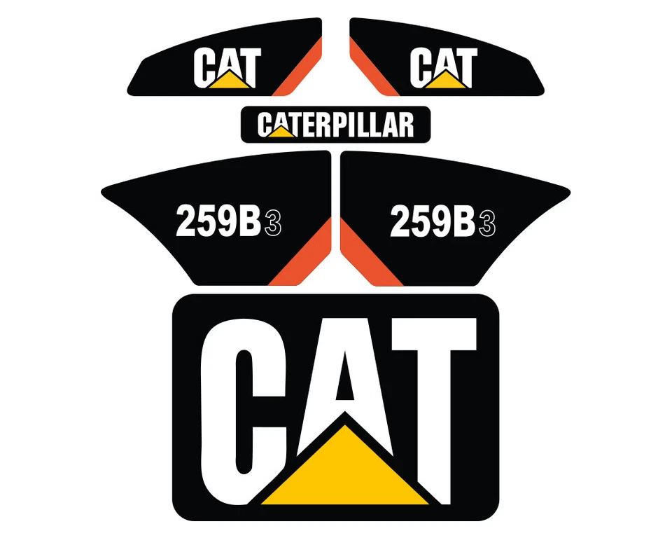 Kit de decalques adesivos 259B3 CAT minicarregadeira - FRETE GRÁTIS - Imagem 1 de 1
