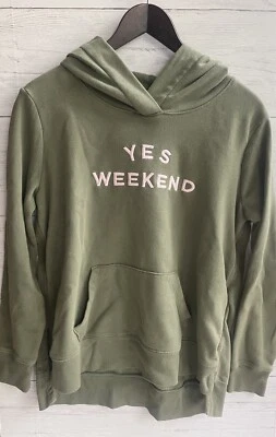 Pullover con capucha bolsillos mezcla de algodón Old Navy talla S verde sí fin de semana Foto 1 de 4