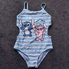 Stitch & Angel Swimming Costume Swimsuit Bikini Blue Stiped Disney