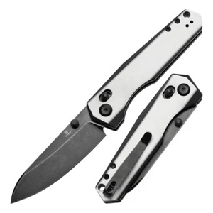 Tenable Beaver Folding Knife Off White/Black G10 Handle Nitro-V Plain BW T1105V2 - Picture 1 of 7