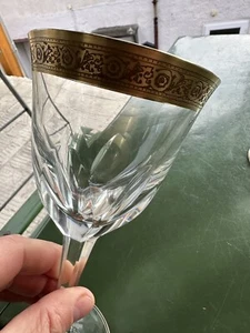 Oertel /Moser 10 Gläser! 5 Weingläser 5 Sektgläser Handgeschliffen Goldrand - Bild 1 von 13