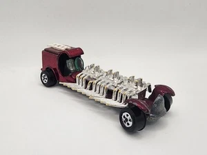 Vintage Topper Johnny Lightning Hot Wheels Magenta Flame Out Hot Rod VG - Picture 1 of 11