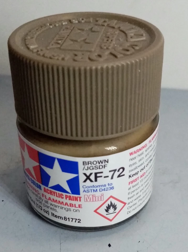 TAMIYA COLORE ACRILICO ml10 BROWN / JGSDF     XF72 - Immagine 1 di 1