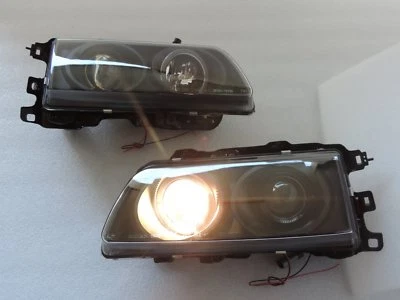 NEW PROJECTOR Black HEADLIGHT For 1988-1989 CRX CR-X 2DOOR~88~89~ - Image 1 of 4
